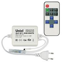 Диммер для светодиодной ленты Uniel ULC-N11-DIM WHITE 220В 2,7А 600Вт ПДУ IP20 Пластик картинка 